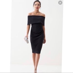 Black vince camuto off shoulder cocktail dress